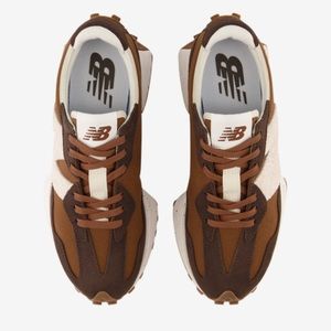 New Balance 327 Casual Women's Sneakers Shoes Double Brown White Logo size 7.5